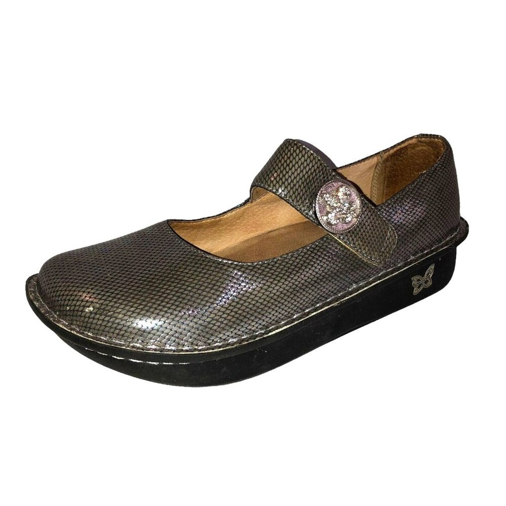 Alegria PG Lite Womens EU 40 US 9 Snake Luster Mary Jane Comfort Shoes PAL-522